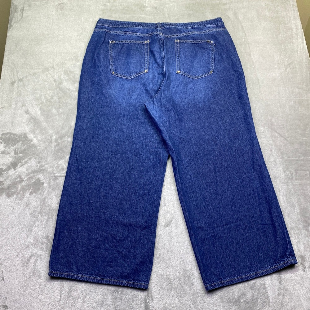 Anthropologie Pilcro The Annie Wide Leg Jeans Medium Blue Wash Plus Size 20W - Picture 7 of 11
